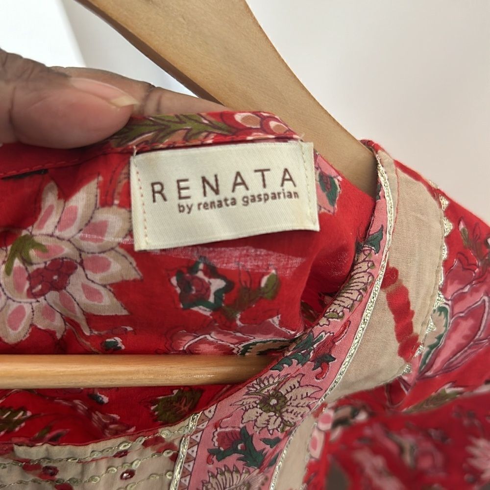 Renata by renata gasparian Floral Midi Dress M - Picture 8 of 8